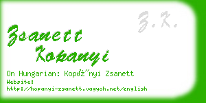 zsanett kopanyi business card